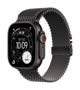 Black Titanium Case with Black Titanium Milanese Loop